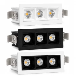 Spot LED Triplo Embutir 6w Minimalista Teto Gesso Sanca 3x2w IRC80 500Lm 3000k 4000k Bivolt Casa