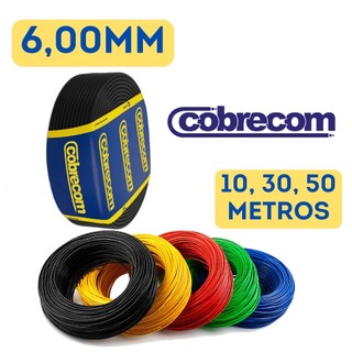 Cabo Cobrecom 6,00mm - 10, 20 e 30 Metros Flexível - Fio Original Todas as Cores