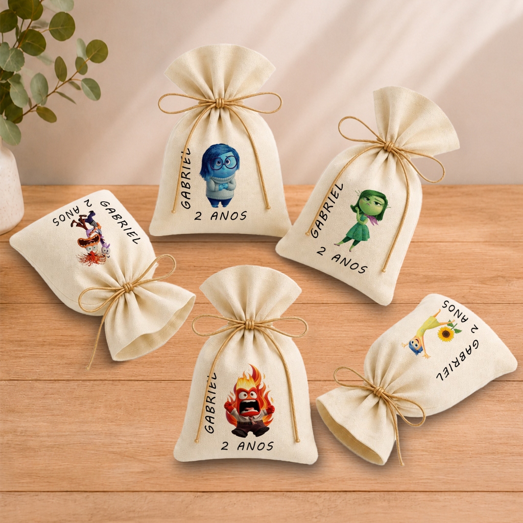 Kit 20 Saquinhos Lembrancinha Personalizada Festa Infantil Aniversário Divertidamente Sortidos 11x17