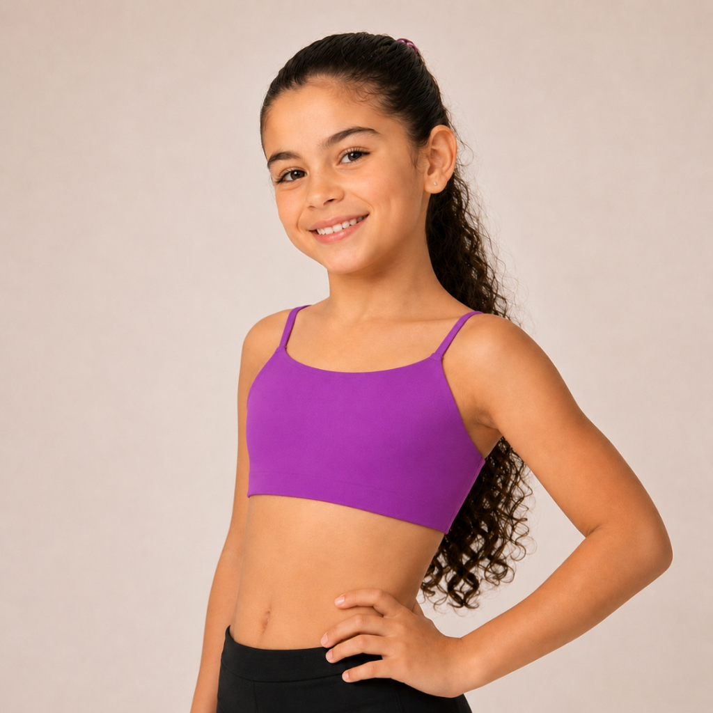 Top Infantil Kids Fitness Escola Suplex Ginástica Alça Fina