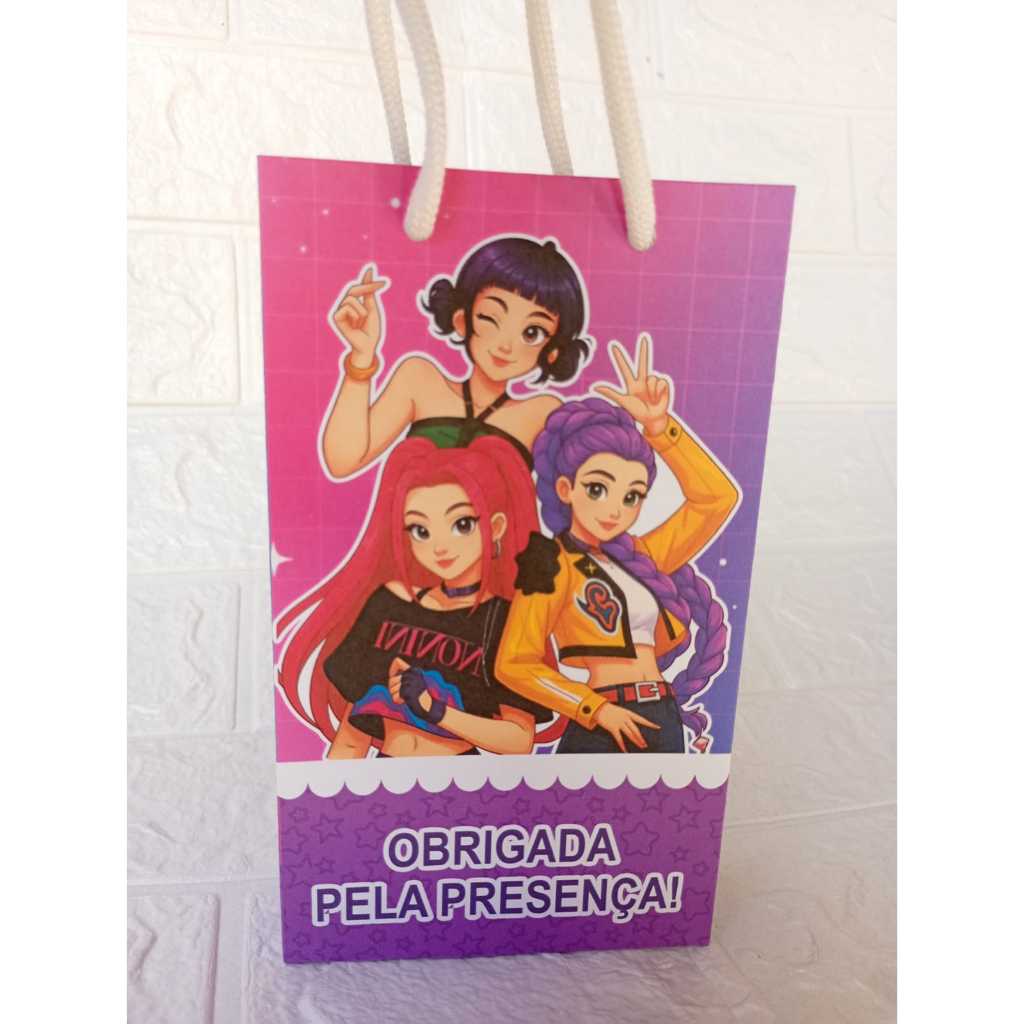 Sacolinha Surpresa Personalizada Guerreiras do Kpop  Lembrancinha de Aniversário Festa Infantil - Envio Imediato