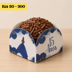 Forminha para Doces 4 Pétalas Tema 15 anos | Forminhas de Doces | Aniversario 15 anos