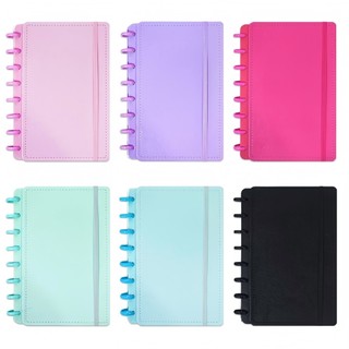 Caderno Grande tipo Inteligente 8/10/11 Discos Capa Dura 80 Folhas Pautadas Escolar Planner Diário