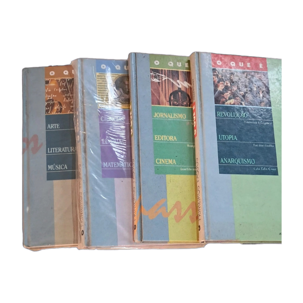 coleção primeiros passos 4 livros arte, literatura, música, ciência, matemática, revolução, utopia, anarquismo