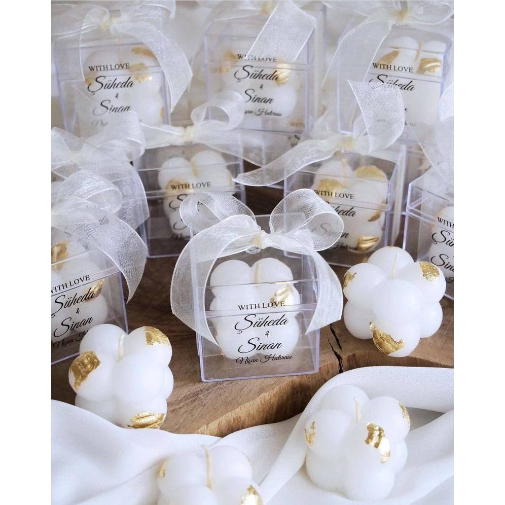 Vela Buble aromatica Lembrancinha personalizada na caixinha- casamento- batizado-eucaristia-comunhão-15 anos-maternidade