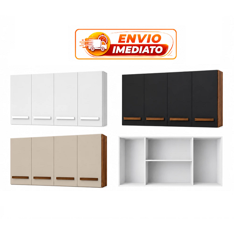 Armário de Cozinha Suspenso 4 Portas 1,20cm Largura - MARA