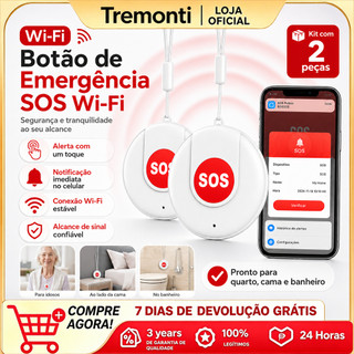 Botão De Emergência Pânico Sos Alarme Wi-fi P/ Idosos Crian