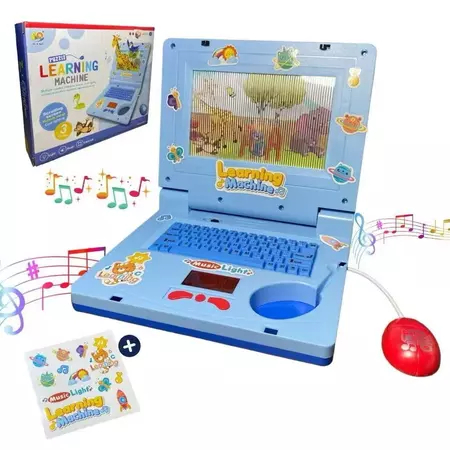 Laptop Infantil Musical Rosa - Música, Luzes e Criatividade em um Design Compacto