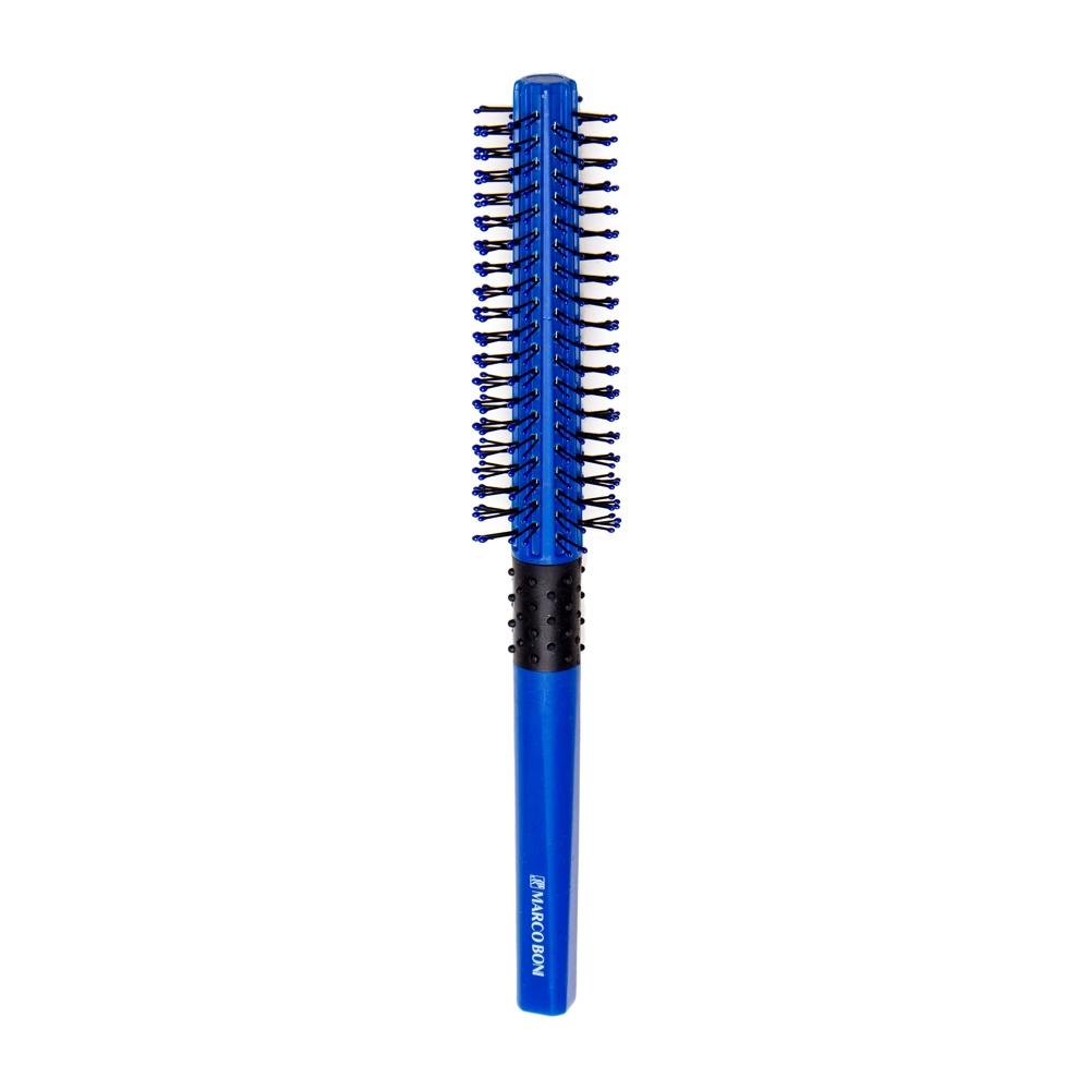 Escova De Cabelo Profissional Daily Cilíndrica Com Cerdas em V Marco Boni Azul