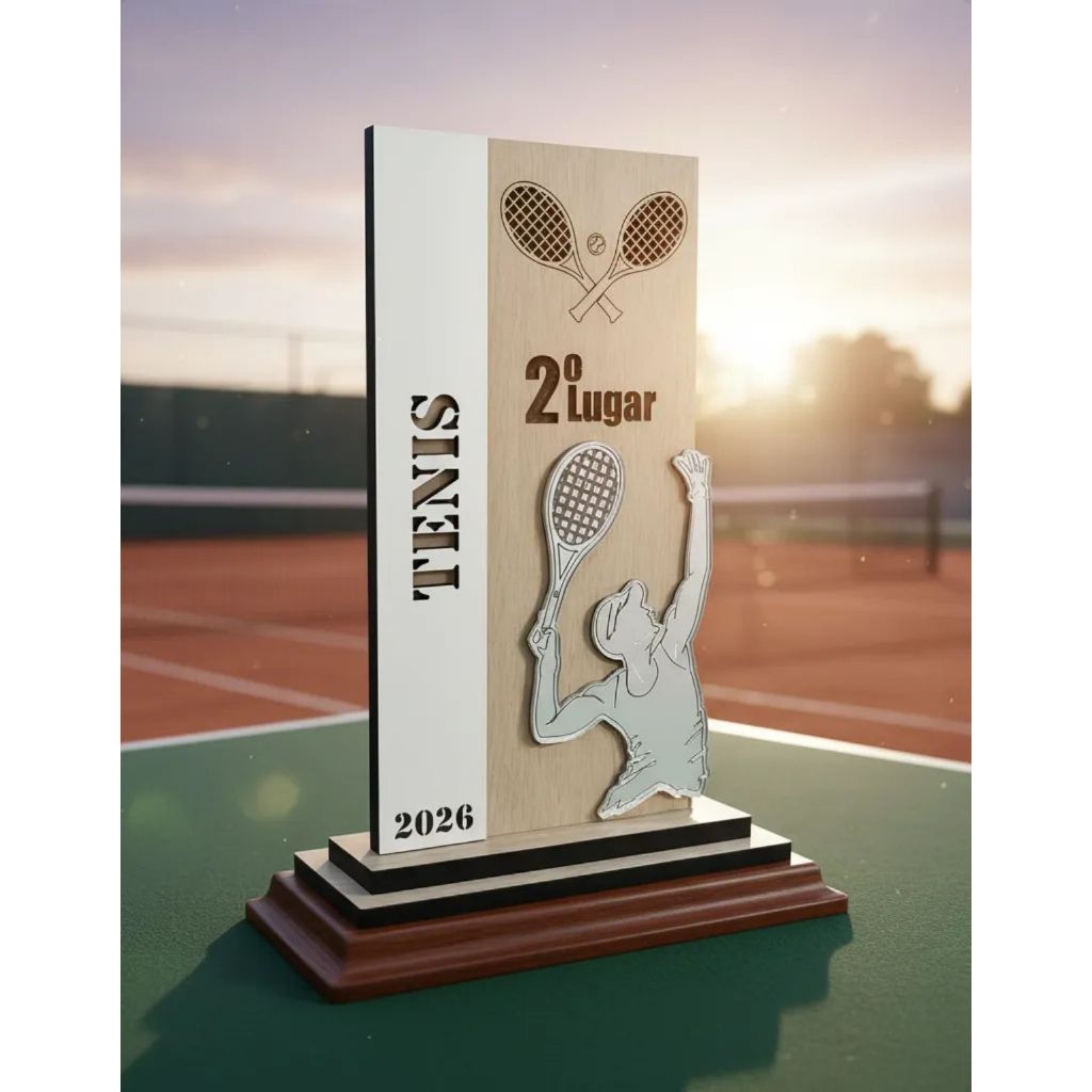 Troféu Jogo De Tênis Masculino 2o Lugar 1650