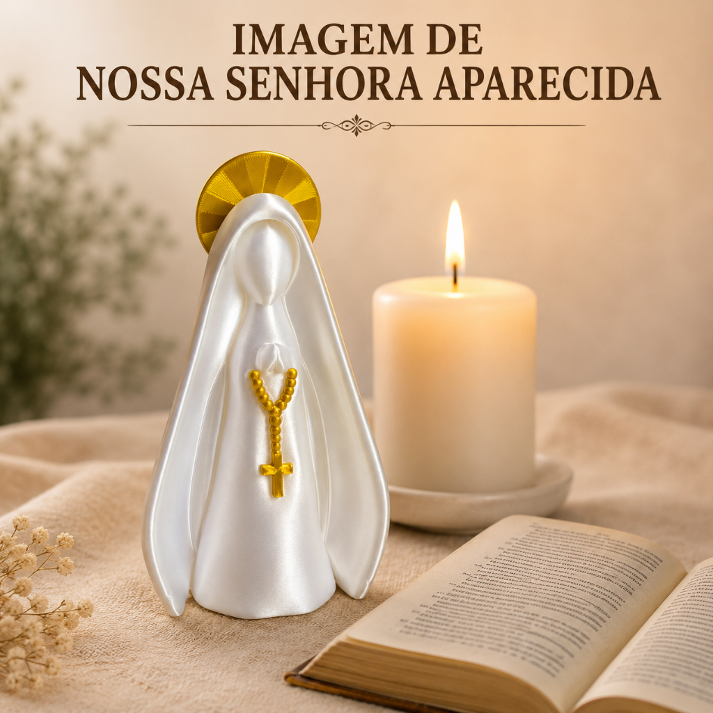Imagem de nossa senhora aparecida | presente de batizado e casamento religioso, padrinhos | Decoração | Santinha