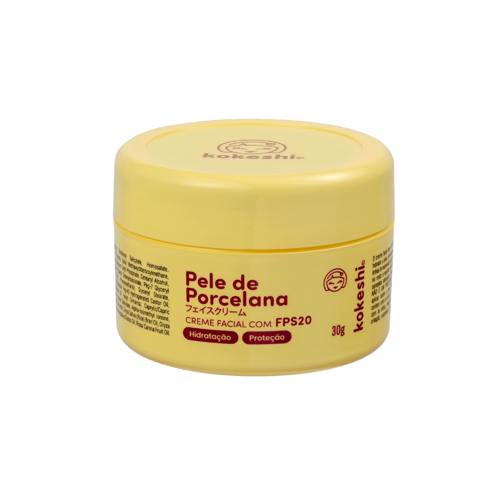 Hidratante Facial Pele de Porcelana com FPS20 30g Kokeshi
