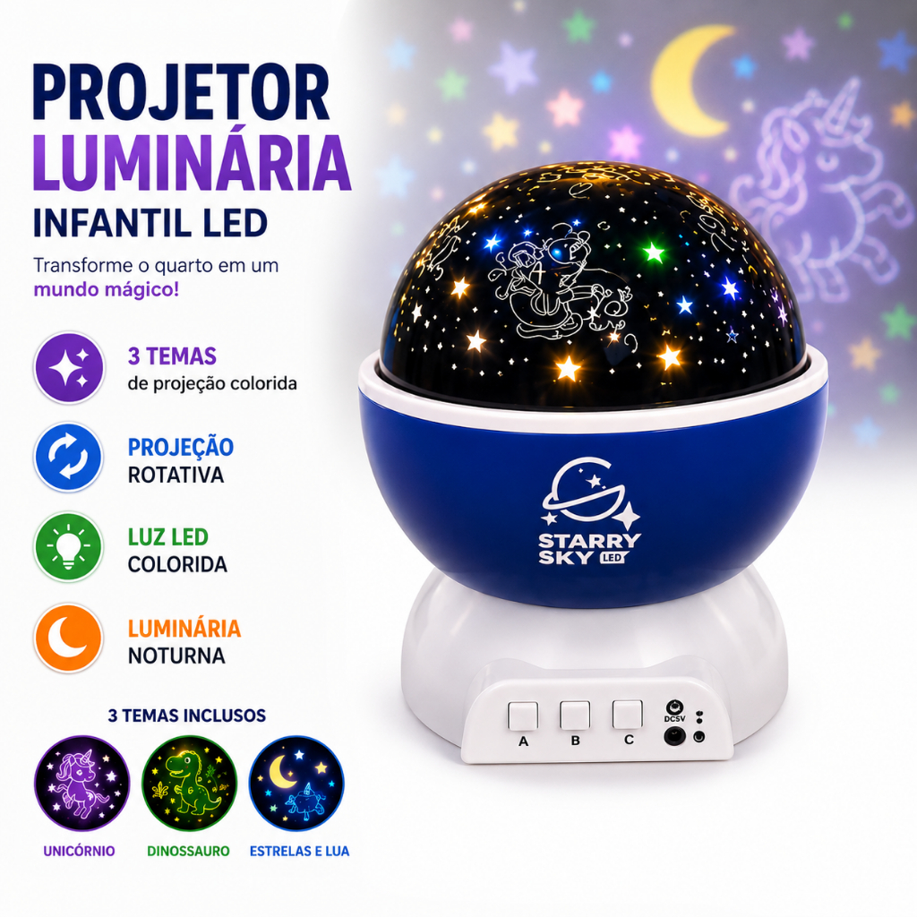 Projetor de Estrelas Galáxia Projetor de Luzes Galáxia Luminária Projetor Luminária Galáxia