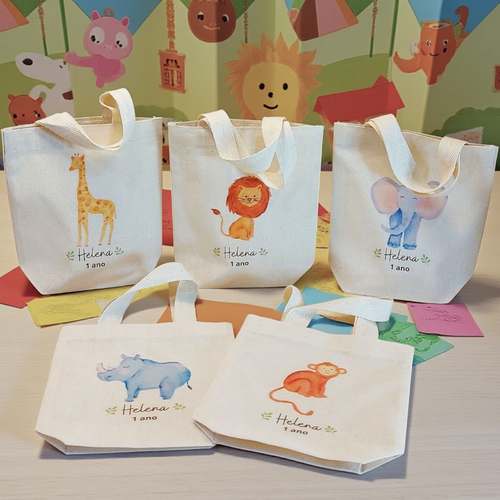 10+ Sacolinha Surpresa Safari Bichinhos de Boa Lembrancinha de Aniversário Personalizada