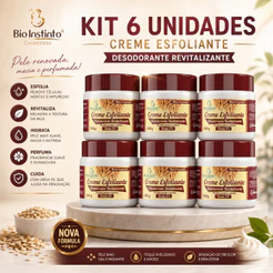 Kit 6 Unidades Creme Esfoliante Desodorante Bio Instinto 240g