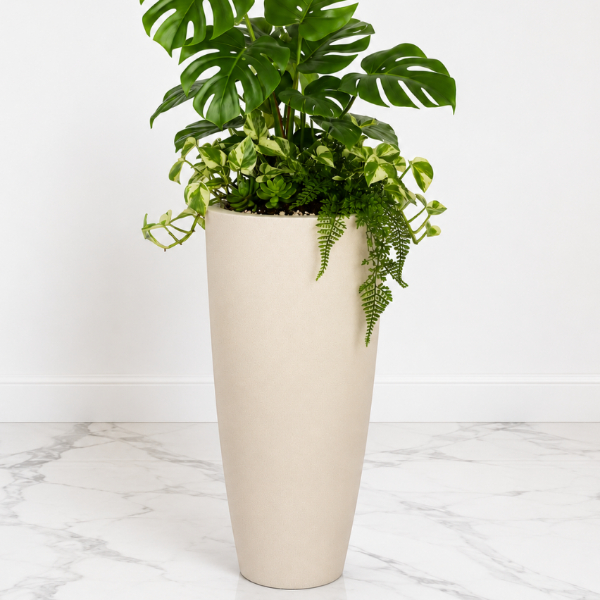 Vaso Decorativo Ibiza Bojo Slim 72×35 Grande Luxo Moderno para Plantas em Polietileno
