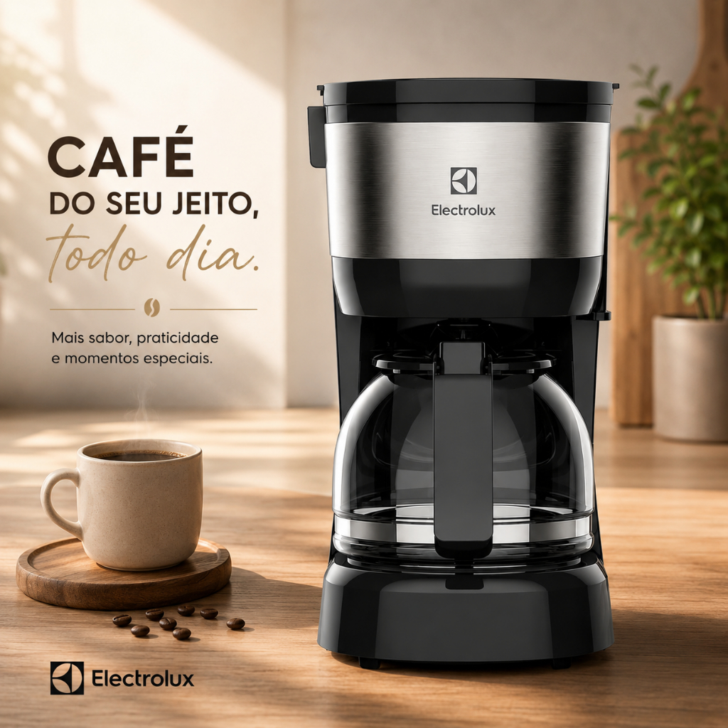 Cafeteira Elétrica Electrolux 15 Xícaras ECM10 220V | Jarra de Vidro | Filtro Permanente