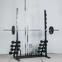 Rack Organizador De Peso Para Agachamento Supino Musculação Expositor De Anilhas Barras e Halteres