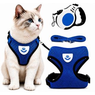 Guia Coleira de Malha Flexível com Colete Peitoral Ajustável para Cão Cachorro Gato Animais