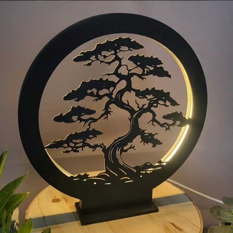 Imagem Luminária Bonsai zen Decoração 3D