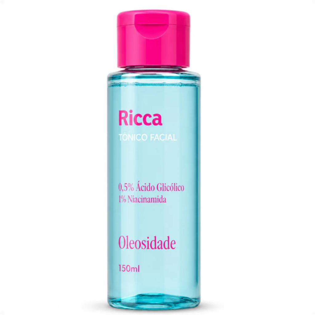 Tônico Facial Ricca Controle de Oleosidade 150ml com Niacinamida e Ácido Glicólico