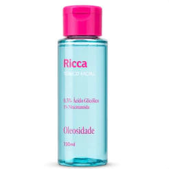 Tônico Facial Ricca Controle de Oleosidade 150ml com Niacinamida e Ácido Glicólico