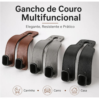 Gancho Universal Para Encosto De Cabeça De Assento De Carro-Duplo Couro Premium , Cabide …