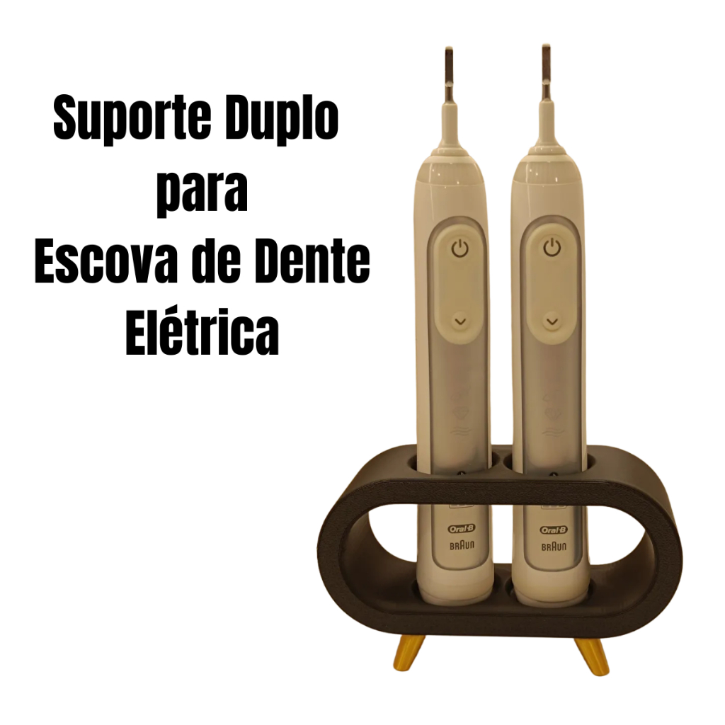 Porta Escova de Dente Elétrica Duplo | Suporte para Banheiro