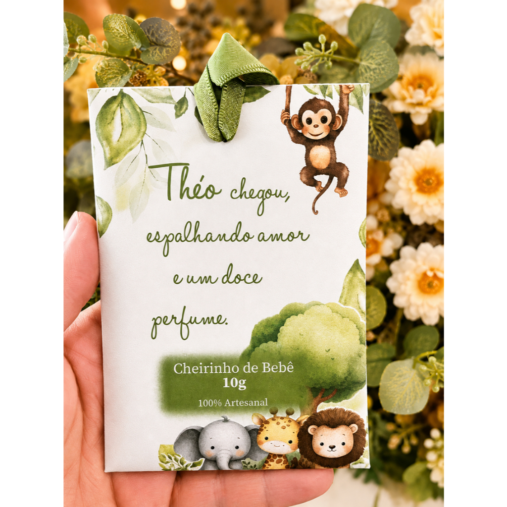 Kit Sachê Perfumado Personalizado Lembrancinhas para Batizado, Casamento, Maternidade, Chá de Bebê e Aniversário