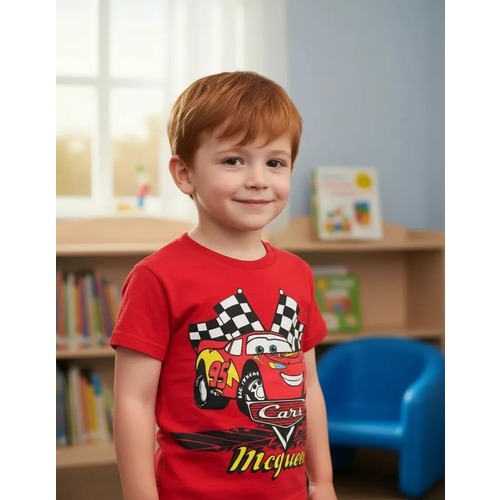 Camiseta Infantil Carros Relâmpago Mcqueen