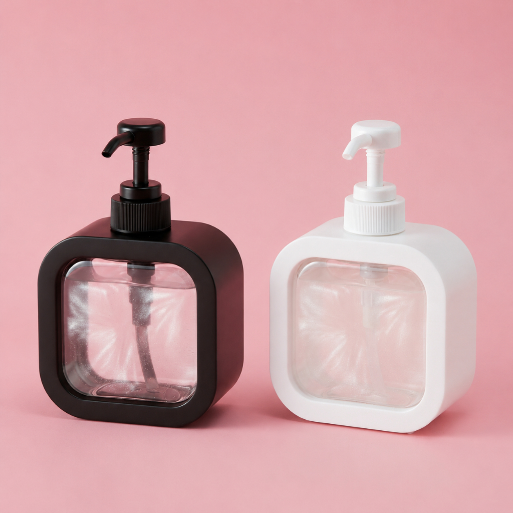 Porta Sabonete Líquido Dispenser - Preto ou Branco - 500ml