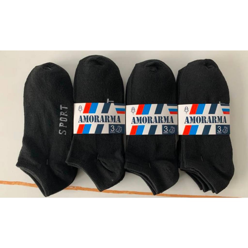 kit 3\6\9\12 pares 38- 46 Meia Soquete Cano Curto Algodão Respirável - Promoção Envio Hoje
