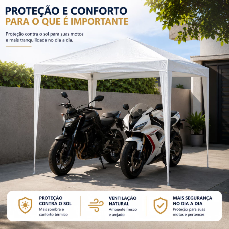 Tenda Gazebo 2,4 Metros para Camping Eventos e Praia Montável — foto 5