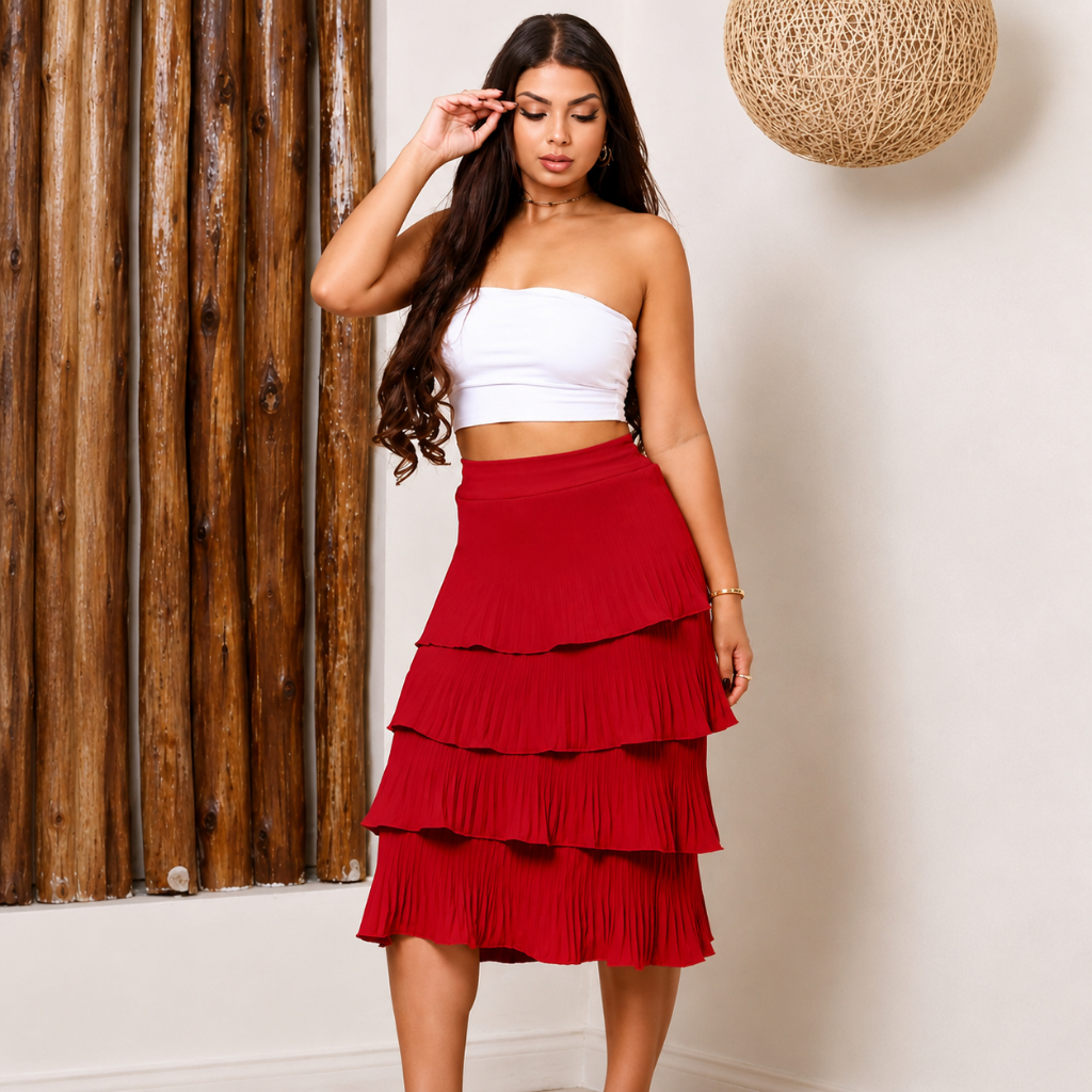 Saia Plissada Três Marias Feminina 🥰 — imagem 2 de 2