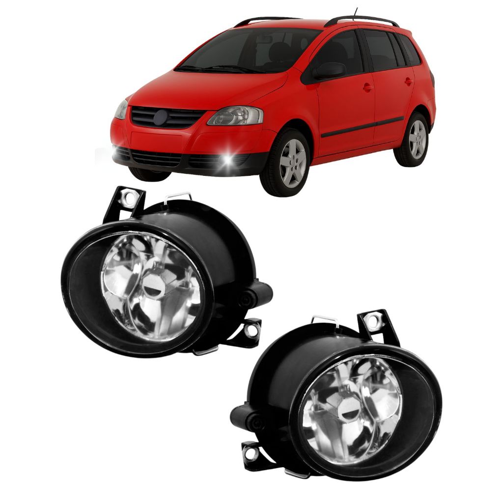 Par Farol De Milha Gol G4 Saveiro Fox 2006 2007 2008 2009 Lente Vidro — imagem 2 de 2