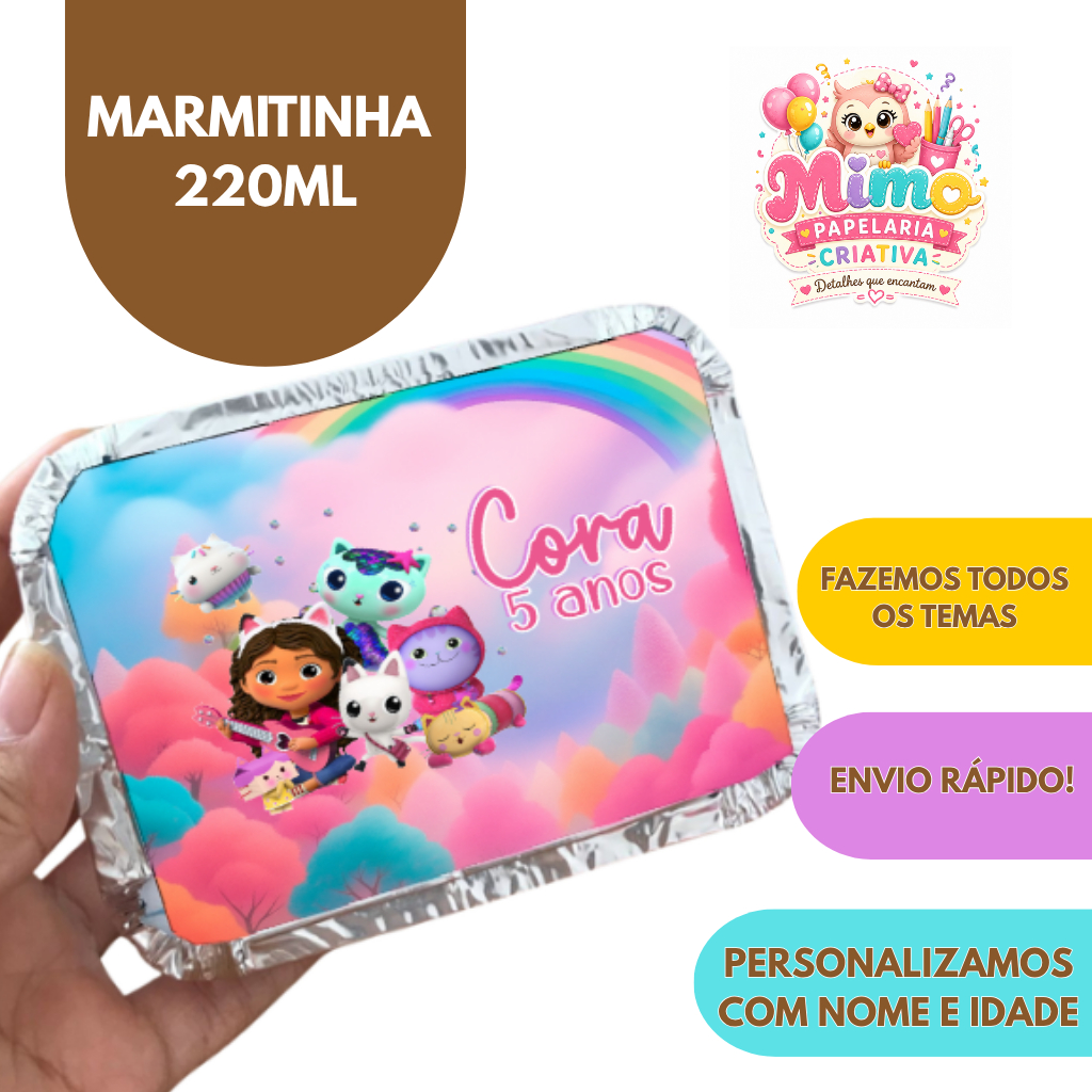 Marmita personalizada casa magica da gaby / personalizados / kit marmita / lembrancinhas de aniversário / festa infantil