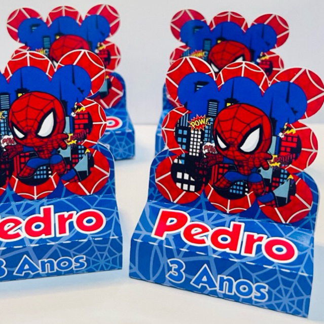 Porta Bis Duplo Personalizado Qualquer Tema Lembrancinha Festa| Homem aranha 2