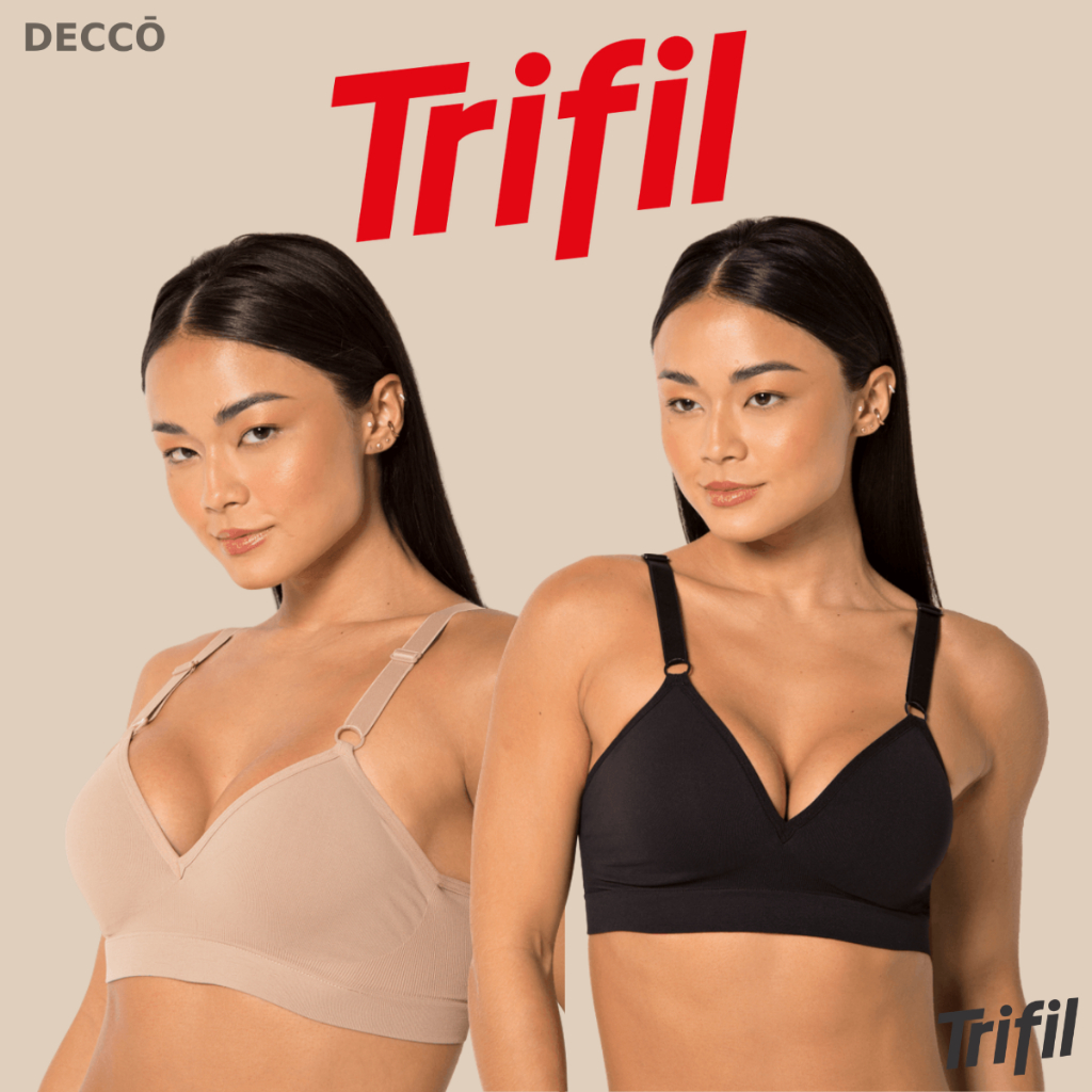 Kit com 2 Sutiãs AF Bojo Daily Trifil Bojo Suave Sem Aro Conforto Dia a Dia