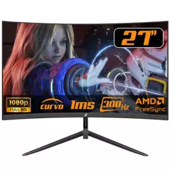 Monitor Gamer SuperFrame Vision, 27 Pol, Curvo, Full HD, VA, 1ms, 300Hz, FreeSync, HDMI/DP, SF-MN-VSN27FVCFB1B