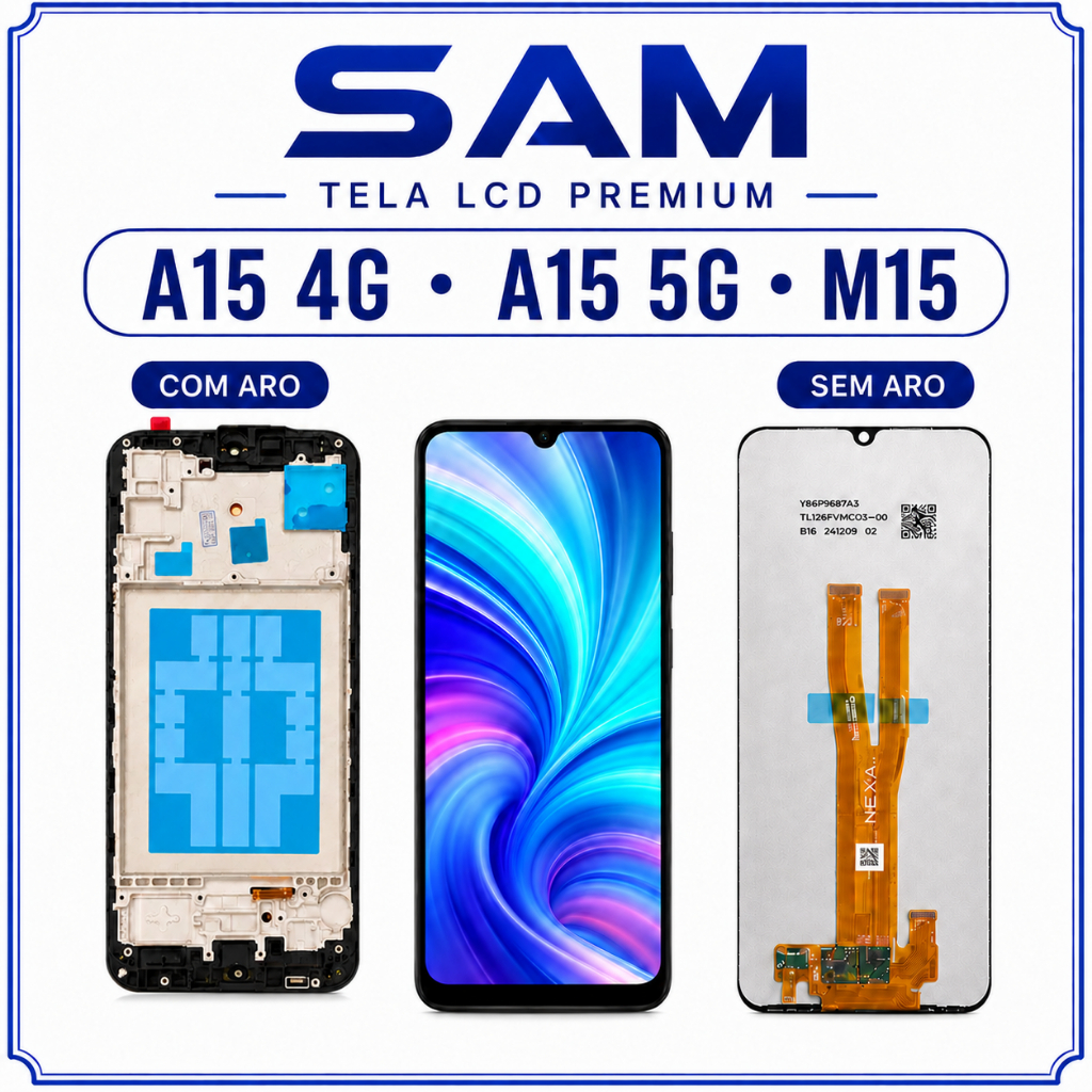 Tela Display para Samsung Galaxy A15 4G A15 5G M15 Incell OLED Com ou Sem Aro