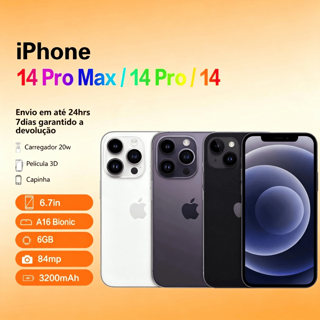iPhone 14/14Pro/14Pro Max 256GB/128GB 100% Original Vitrine Excelente estado