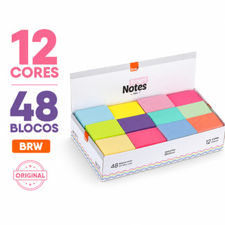 Caixa De Bloco Adesivo Smart Notes 12 Cores c/48 Unidades BRW