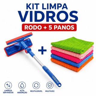 Rodo Limpa Vidro e Janela 2 em 1 Extensível Mágico Esponja Limpa Carro Lava Jato Janela Escritório