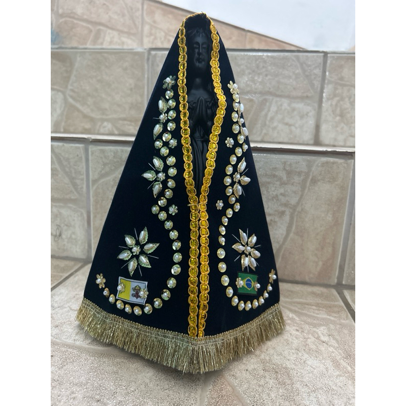 Manto de Nossa Senhora ou Imagem de Nossa Senhora Aparecida Resina de alta qualidade 30cm com manto.