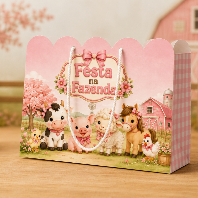 ENVIO RÁPIDO - Kit Sacolinha Fazendinha | Sacolinha Festa Fazenda | Lembrancinha Aniversário — imagem 2 de 2