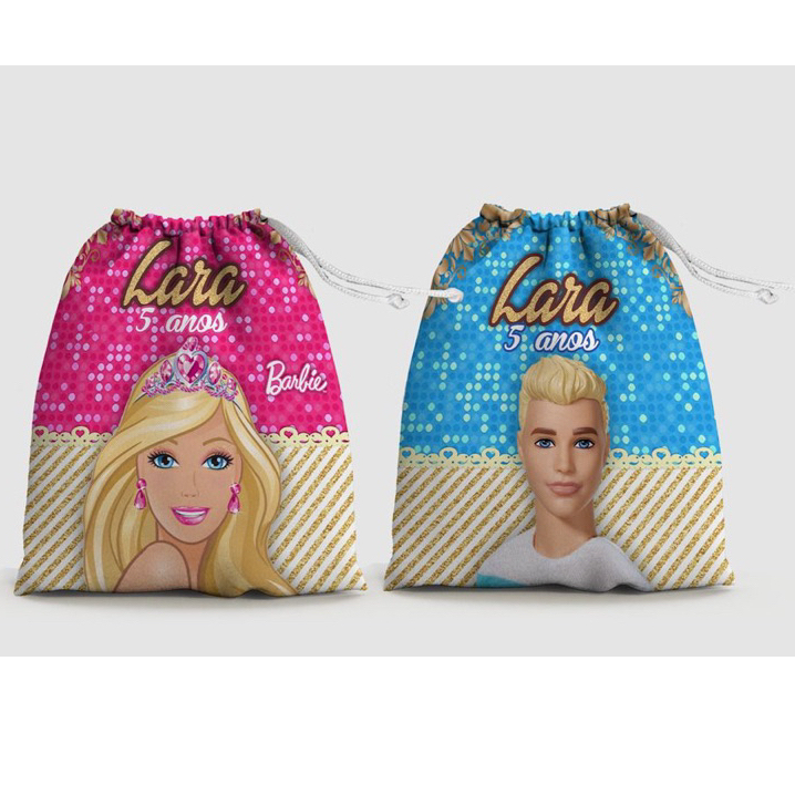 Sacolinha Supresa Para doces Personalizado Barbie/Lembrancinha aniversário Barbie