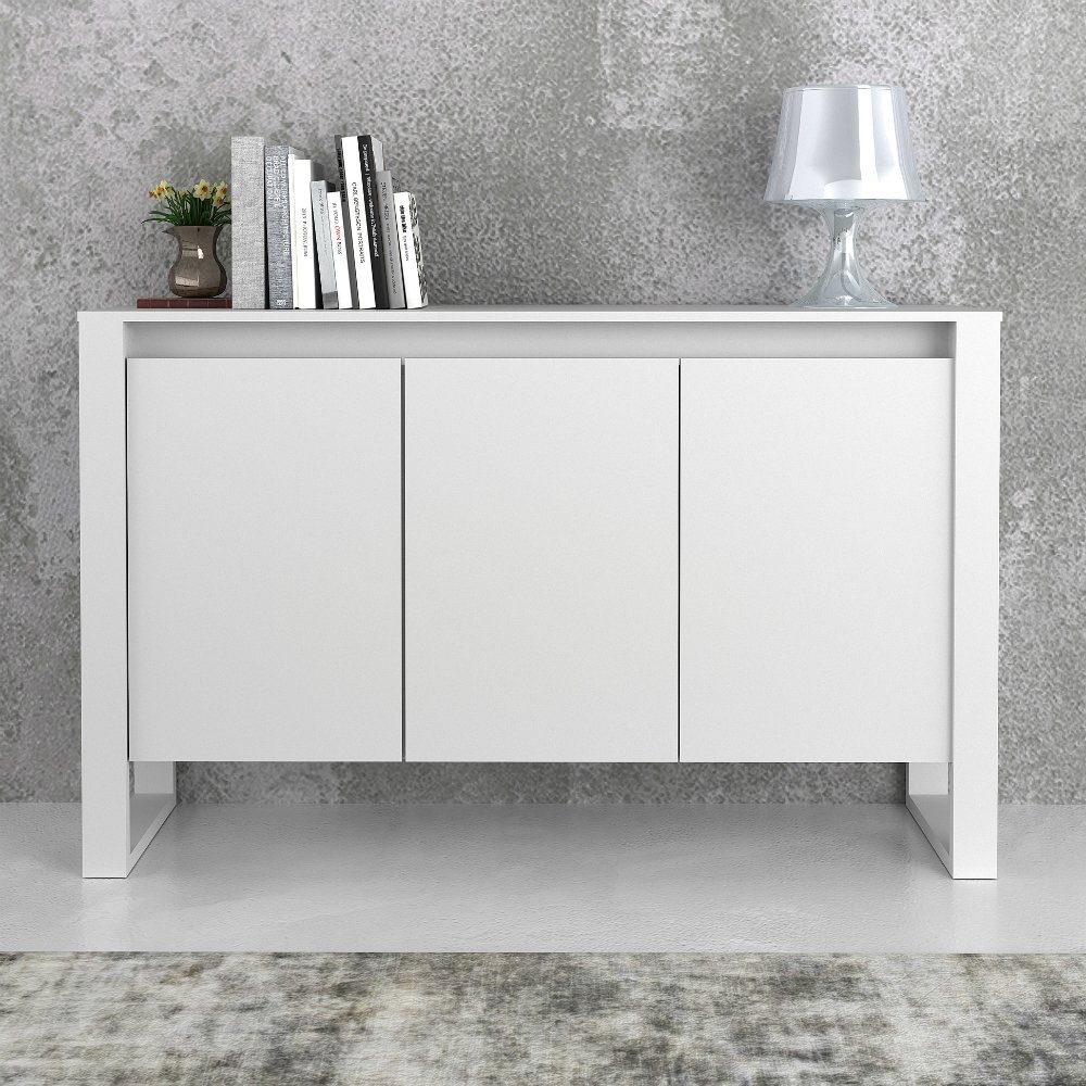 Balcão para Escritório 3 Portas com Pés ME4147 Tecno Mobili