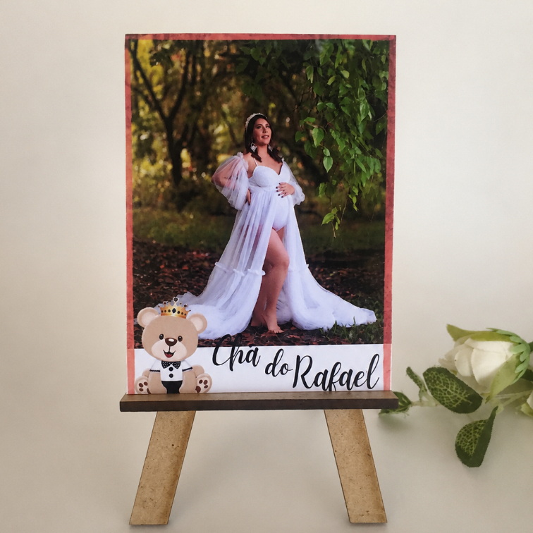 Lembrancinha Centro De Mesa Quadrinho Foto Personalizada Com Cavalete Mdf Festa Aniversário Casamento Brinde Eventos