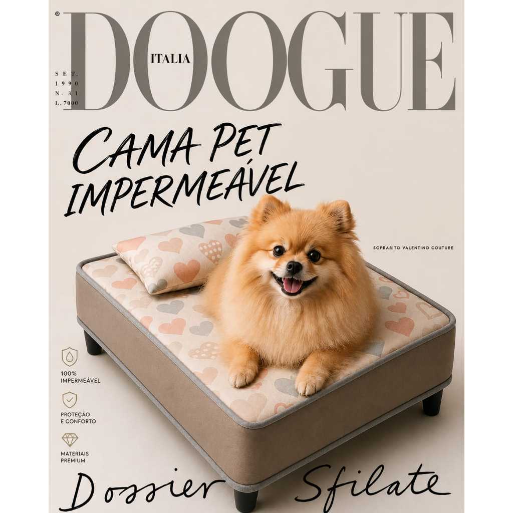 Cama Média Impermeável para Cachorro