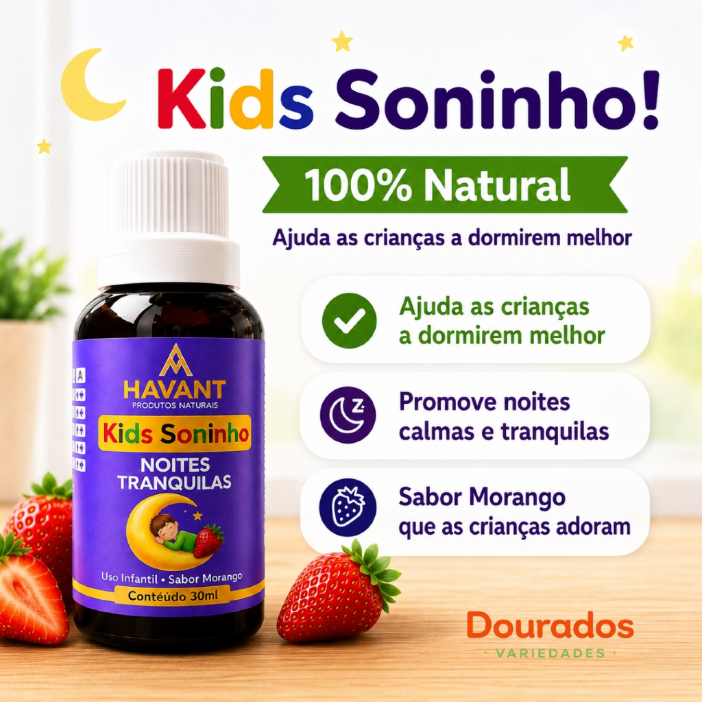 Insonia Infantil Composto Para Dormir Bem 100% Natural Havant